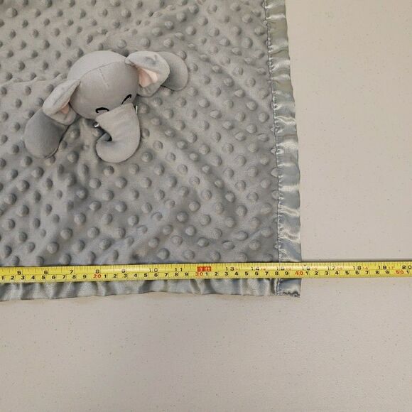 Gray Elephant Security Blanket Plush Soft Baby Stuffed Toy Pink Ears Pro Goleem - Picture 6 of 6